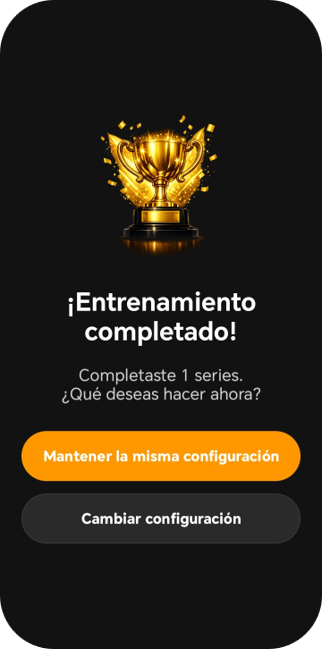 Entrenamiento finalizado